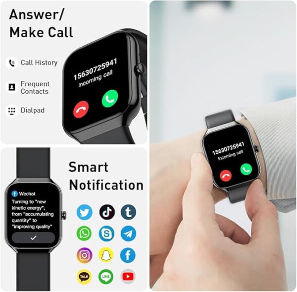 Smart Watch(Answer/Make Call), 1.96" HD Smartwatch for Women, 2025 Fitness Watch